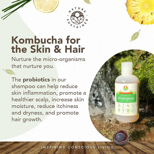 Natural Shampoo - Organic, Raw & Wildcrafted with Probiotics